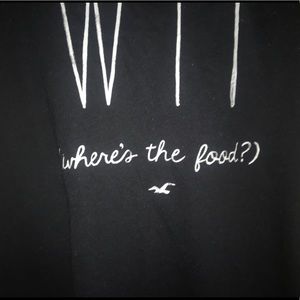 “Where’s the food” black, quite oversized t-shirt